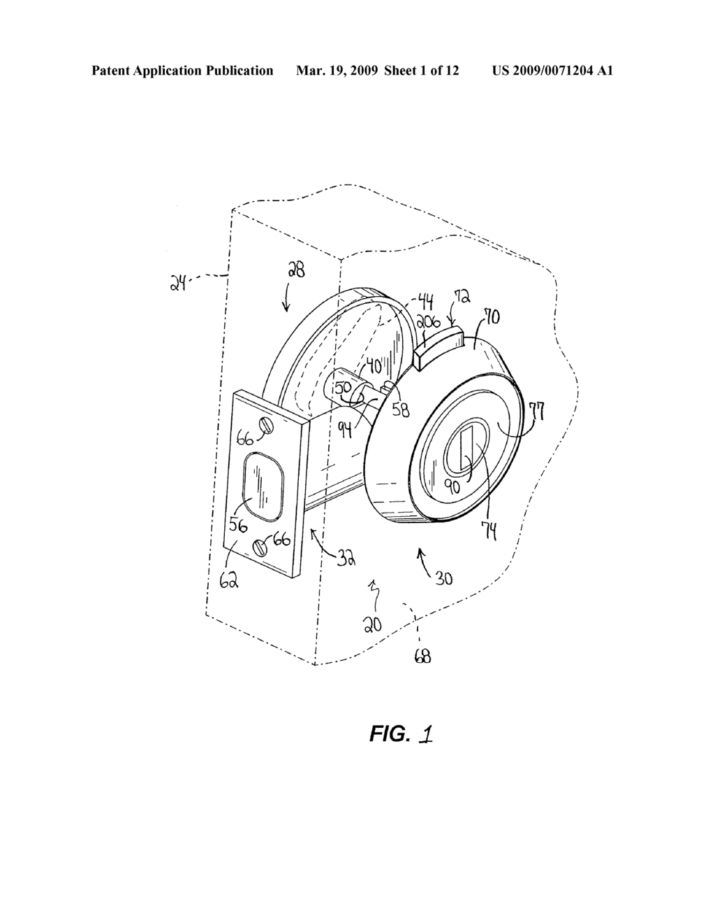 DEADBOLT LOCK ASSEMBLY - diagram, schematic, and image 02