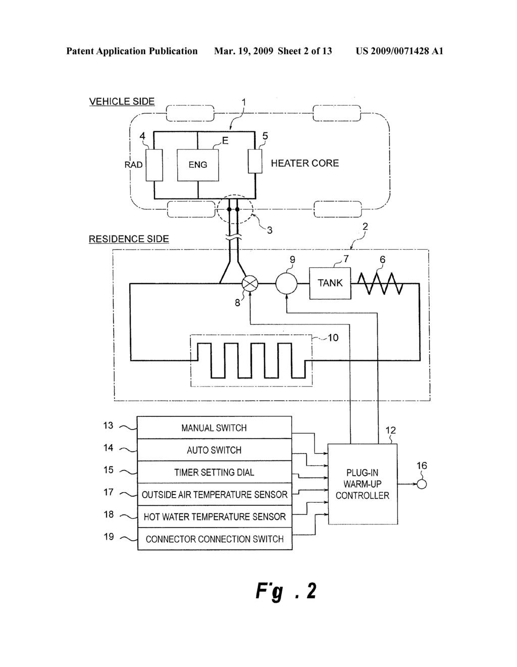 WARM-UP SYSTEM AND WARM-UP METHOD FOR IN-VEHICLE POWER TRAIN - diagram, schematic, and image 03