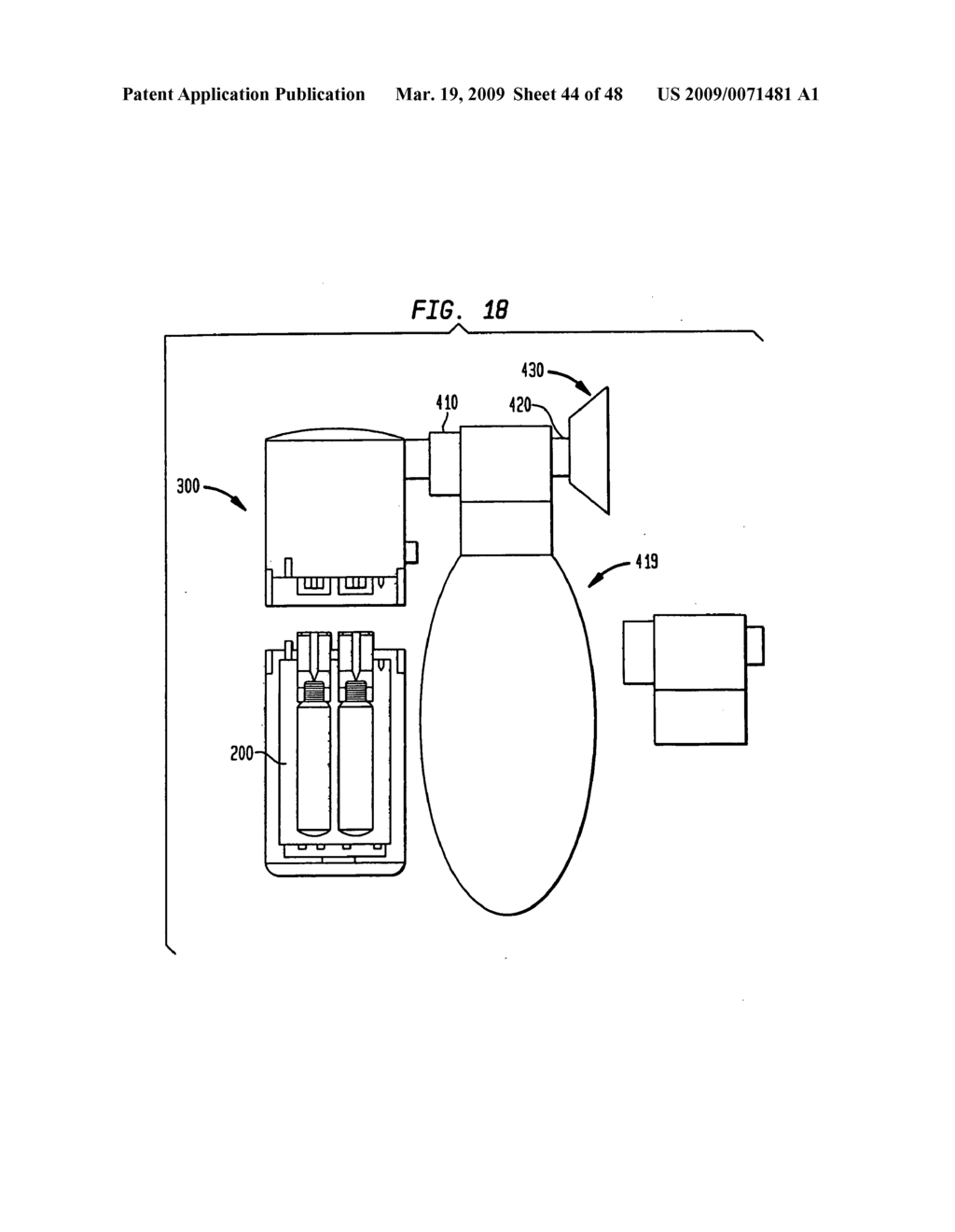 Method and devices for administration of therapeutic gases - diagram, schematic, and image 45