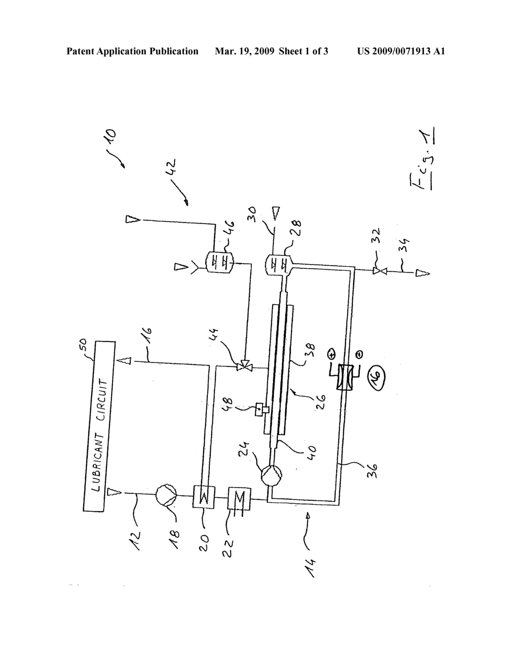 Device and method for the cleaning of lubricant and a lubricant circuit - diagram, schematic, and image 02