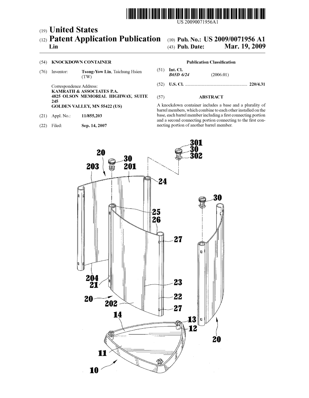 Knockdown Container - diagram, schematic, and image 01