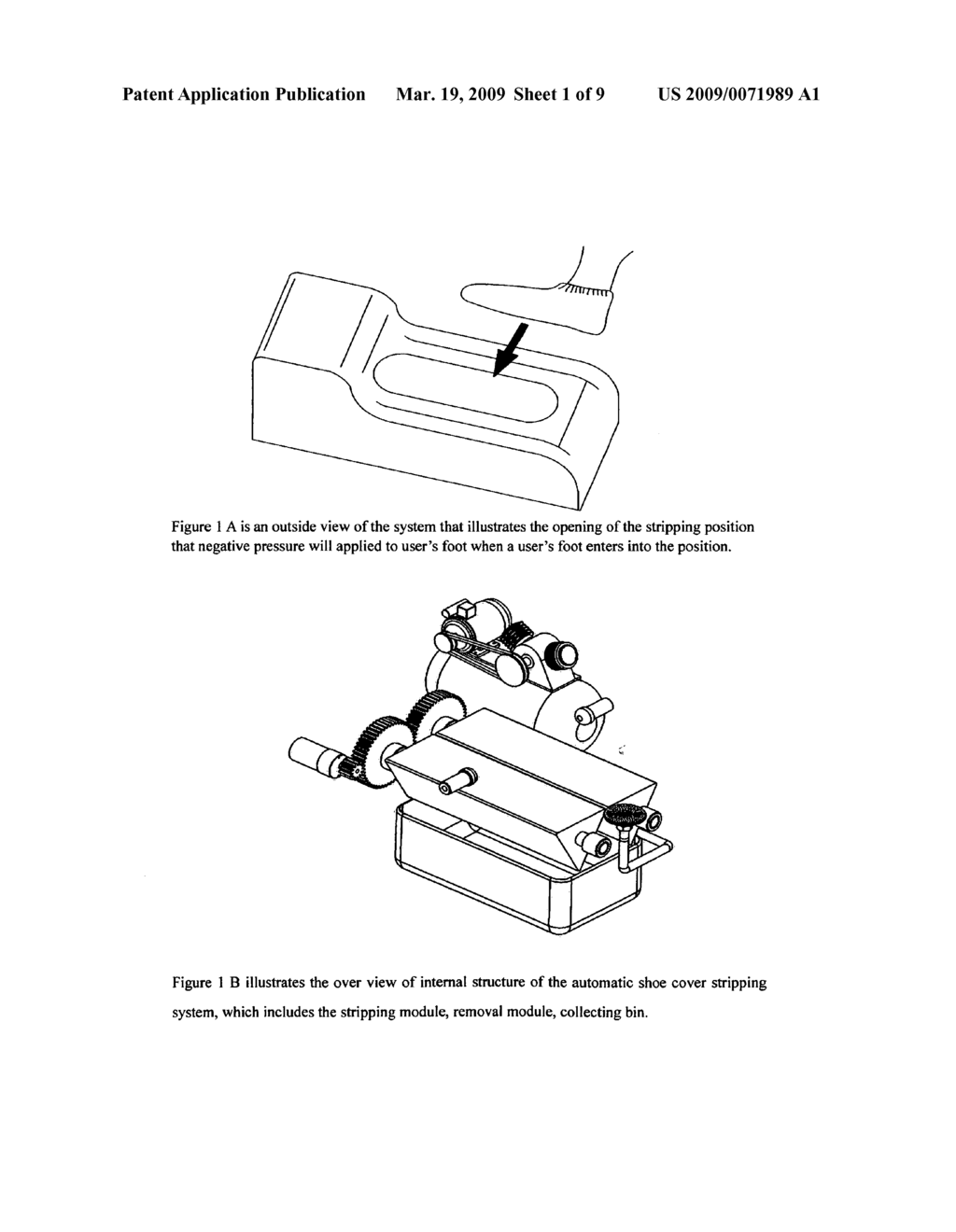 Apparatus and methods for automatic shoe cover stripping - diagram, schematic, and image 02