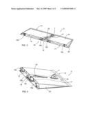 Pivoting panel for aircraft, and composite support piece diagram and image