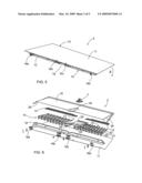 Pivoting panel for aircraft, and composite support piece diagram and image