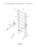Arrangement for attaching an exercise device to a ladder-like frame of an exercise machine diagram and image