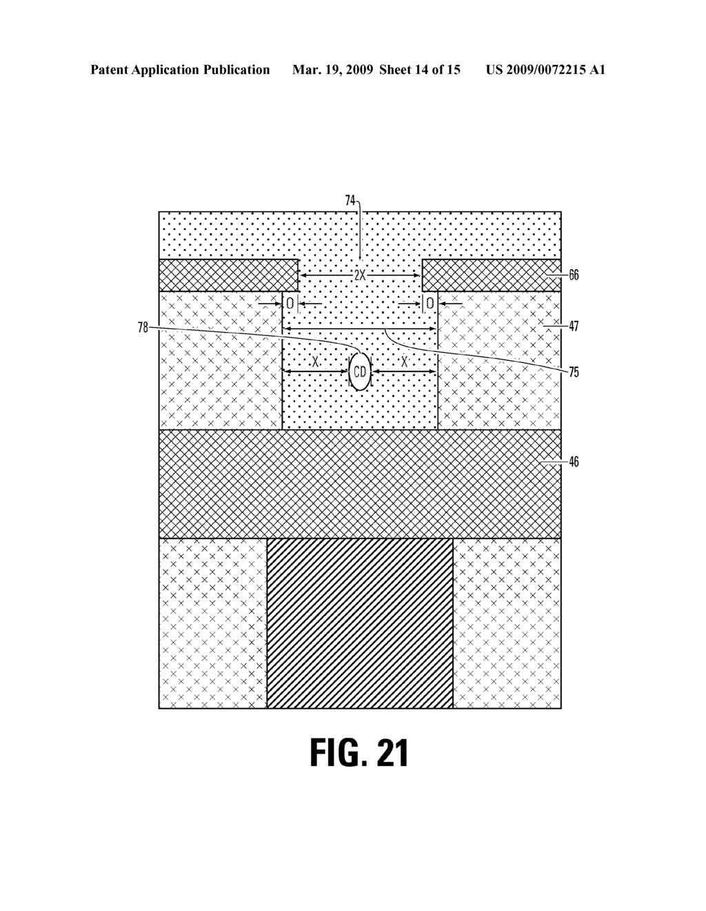 PHASE CHANGE MEMORY CELL IN VIA ARRAY WITH SELF-ALIGNED, SELF-CONVERGED BOTTOM ELECTRODE AND METHOD FOR MANUFACTURING - diagram, schematic, and image 15