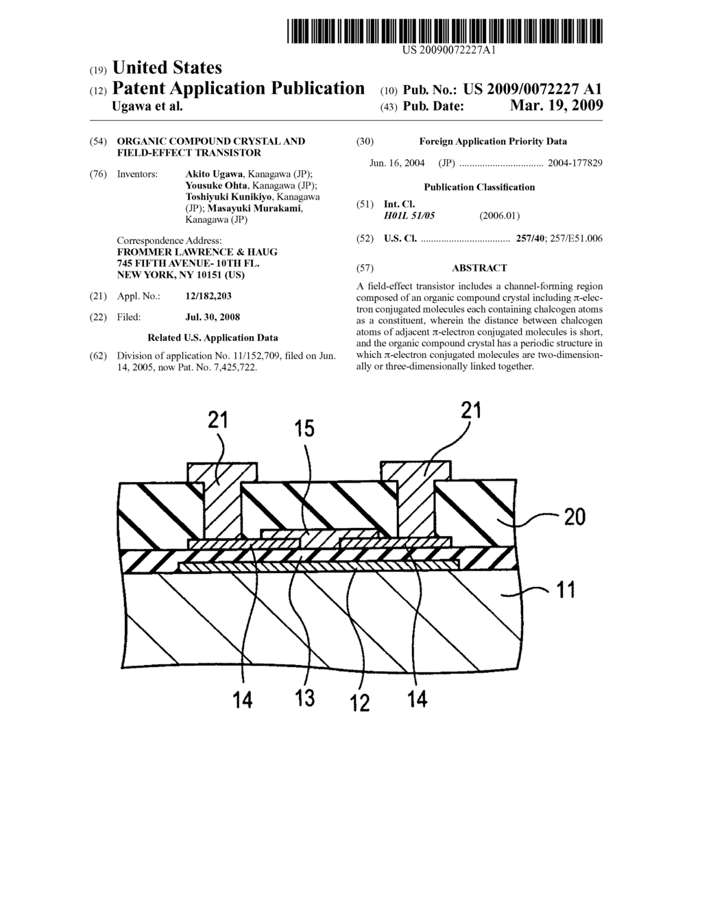 ORGANIC COMPOUND CRYSTAL AND FIELD-EFFECT TRANSISTOR - diagram, schematic, and image 01