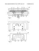 Method for producing a composite part by injection moulding, injection compression moulding or back compression moulding of a plastic material diagram and image