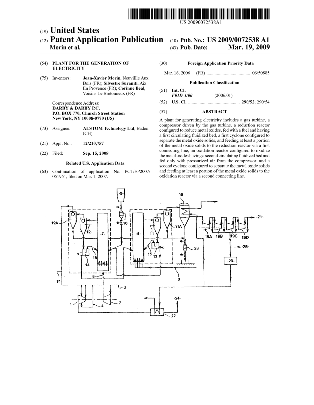 PLANT FOR THE GENERATION OF ELECTRICITY - diagram, schematic, and image 01