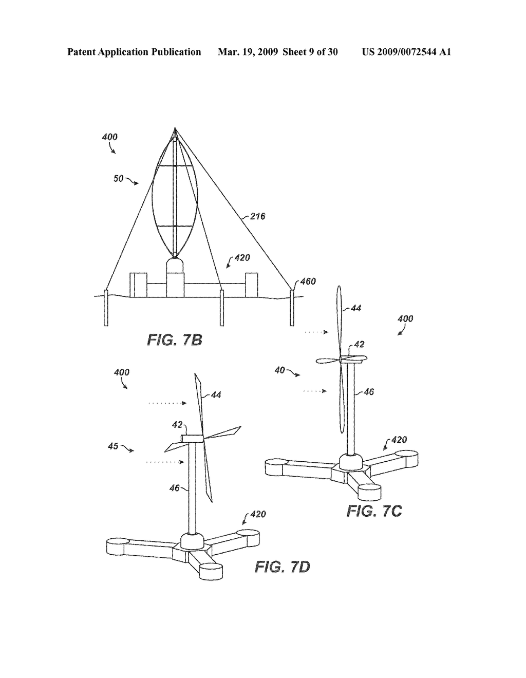 Offshore Vertical-Axis Wind Turbine and Associated Systems and Methods - diagram, schematic, and image 10