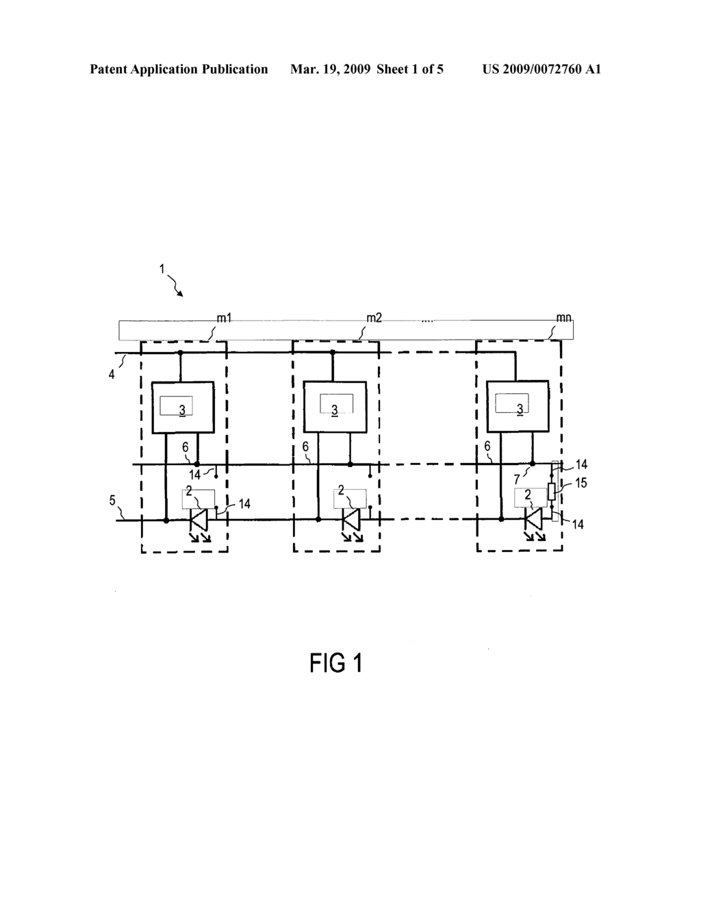 Luminous chain with distributed driver circuit - diagram, schematic, and image 02