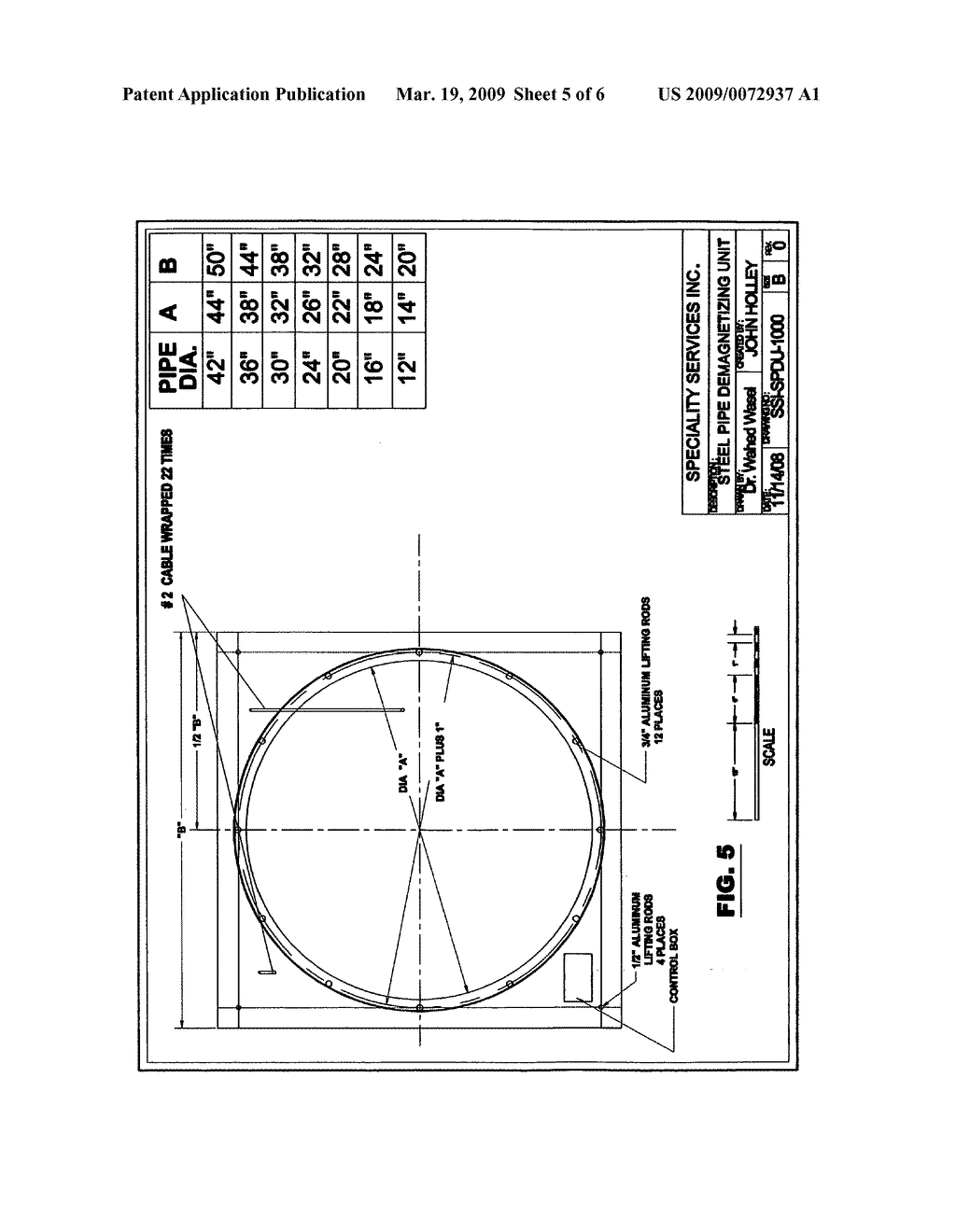 Steel pipe demagnetizing tool - diagram, schematic, and image 06