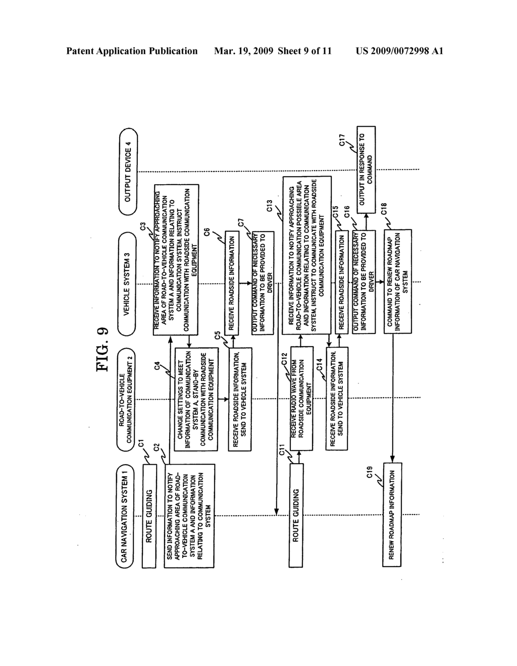 ROAD-TO-VEHICLE COMMUNICATION SYSTEM, ROAD-TO-VEHICLE COMMUNICATION METHOD, ROAD-TO-VEHICLE COMMUNICATION PROGRAM AND PROGRAM RECORDING MEDIUM - diagram, schematic, and image 10