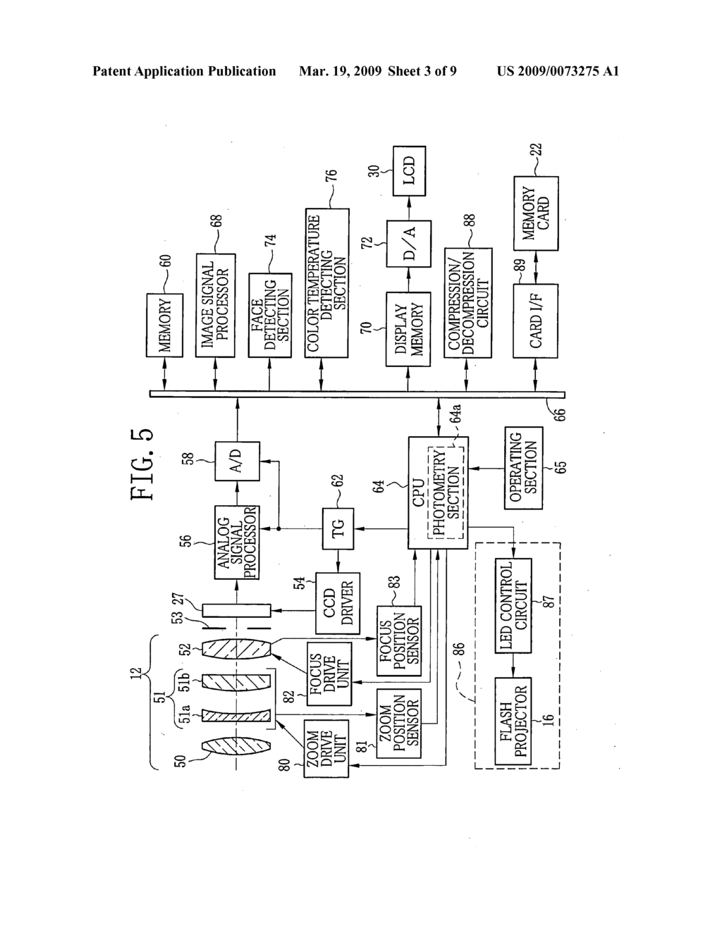 Image capturing apparatus with flash device - diagram, schematic, and image 04