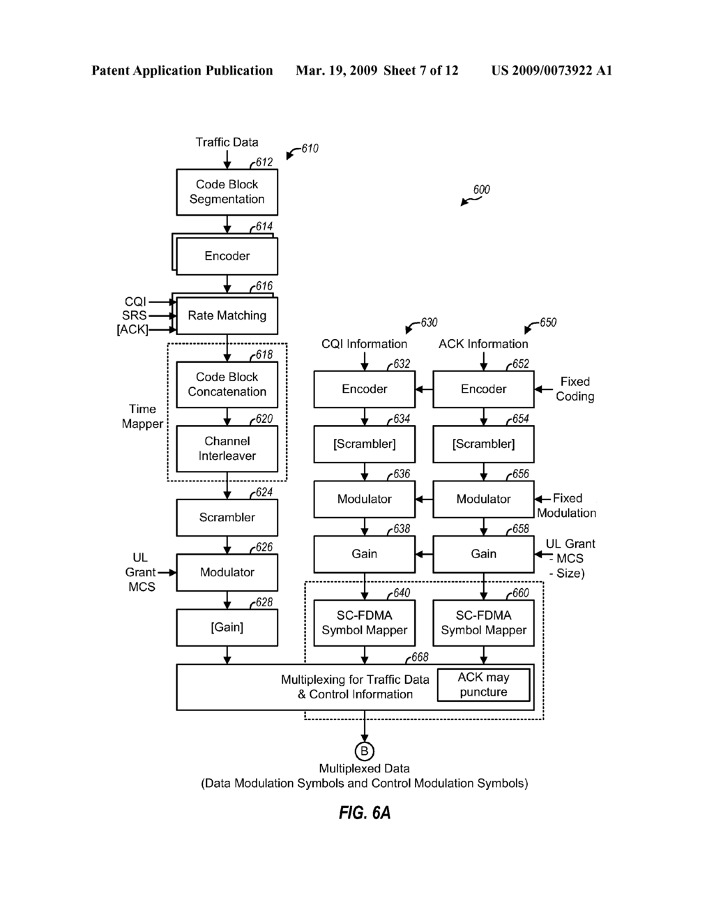 MULTIPLEXING AND TRANSMISSION OF TRAFFIC DATA AND CONTROL INFORMATION IN A WIRELESS COMMUNICATION SYSTEM - diagram, schematic, and image 08