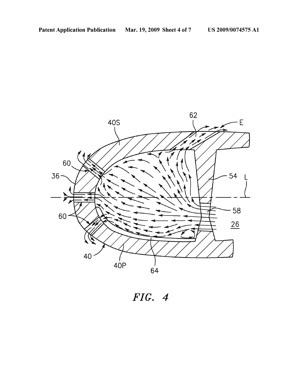 COOLING CIRCUIT FLOW PATH FOR A TURBINE SECTION AIRFOIL - diagram, schematic, and image 05