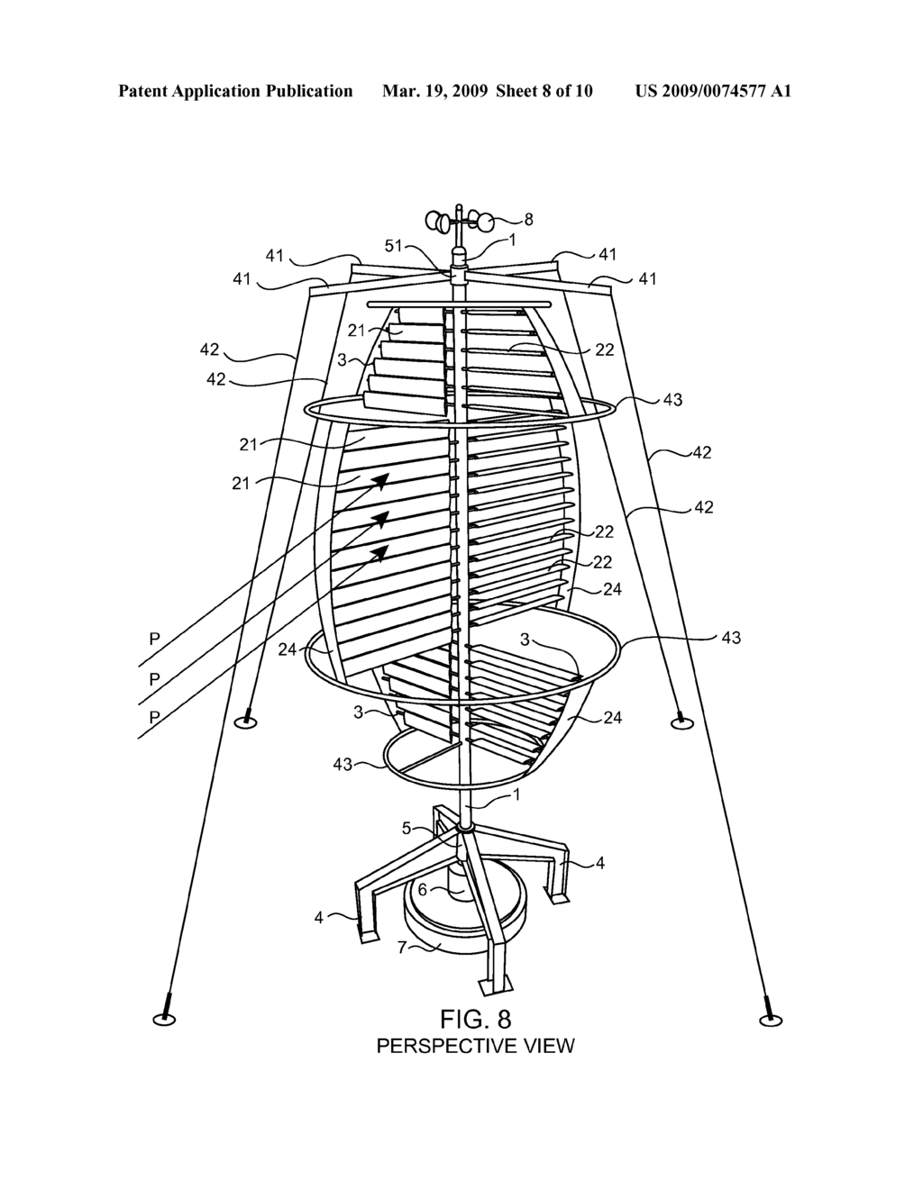 VERTICAL AXIS SAIL-TYPE WINDMILL POWER TRANSFER DEVICE - diagram, schematic, and image 09