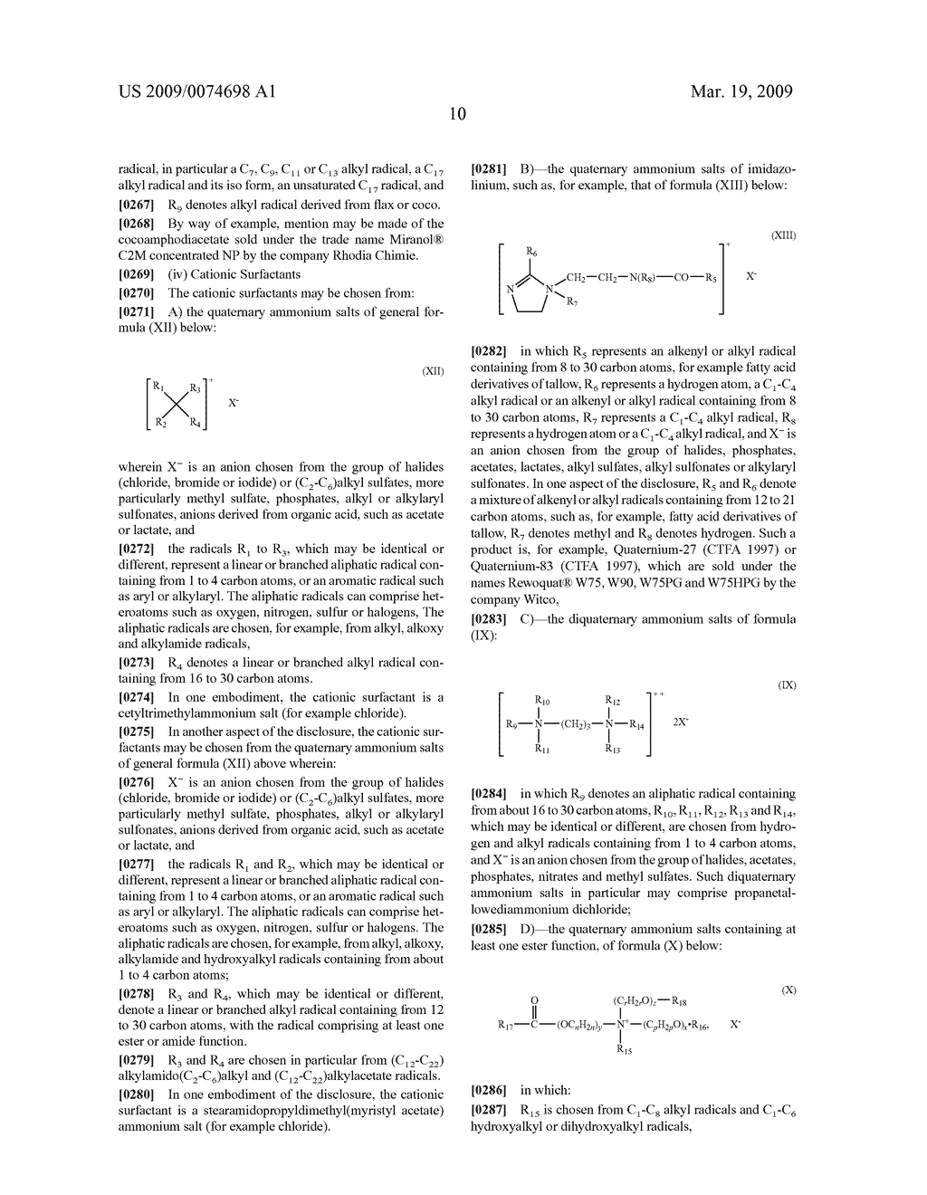 COSMETIC COMPOSITIONS CONTAINING AT LEAST ONE CATIONIC COPOLYMER, AT LEAST ONE CYCLODEXTRIN AND AT LEAST ONE SURFACTANT, AND USES THEREOF - diagram, schematic, and image 11