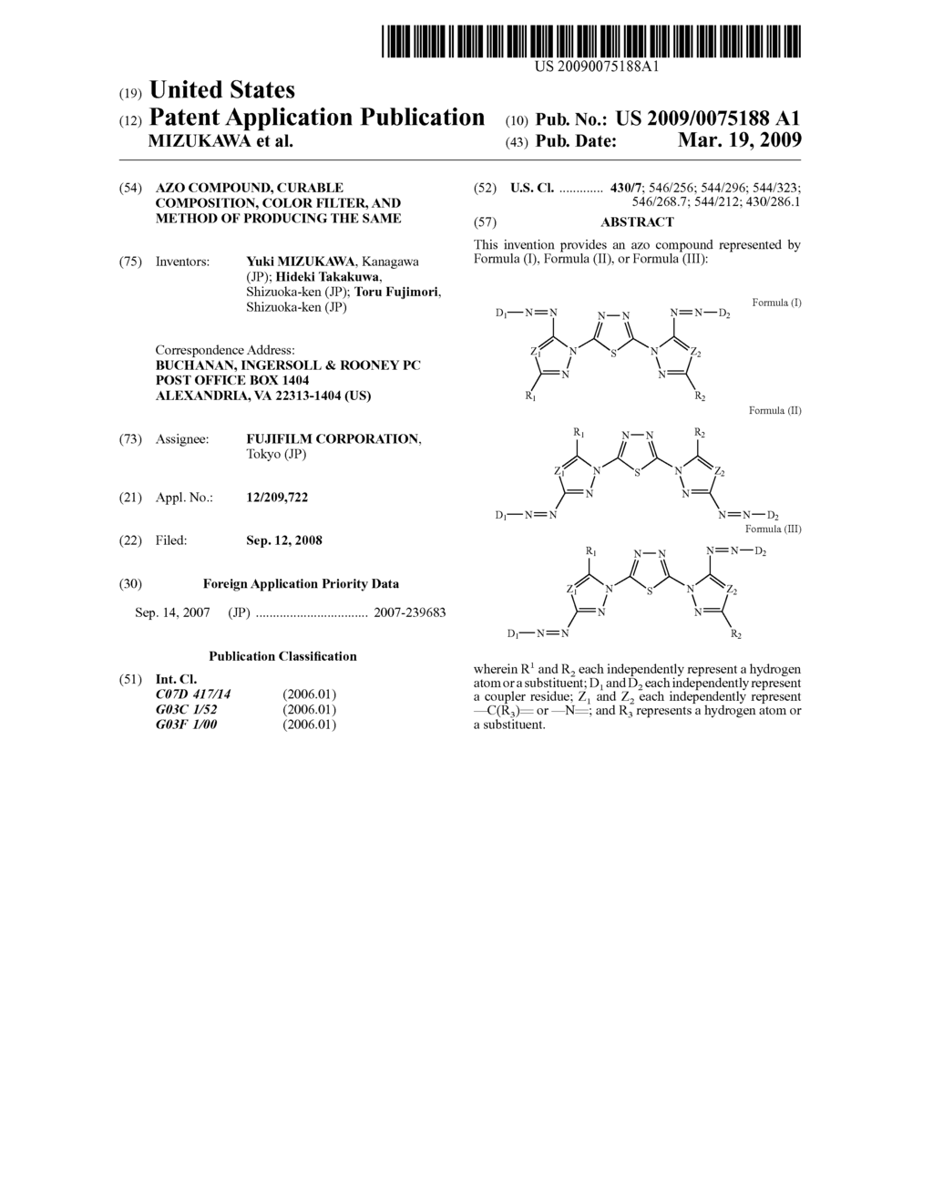 AZO COMPOUND, CURABLE COMPOSITION, COLOR FILTER, AND METHOD OF PRODUCING THE SAME - diagram, schematic, and image 01