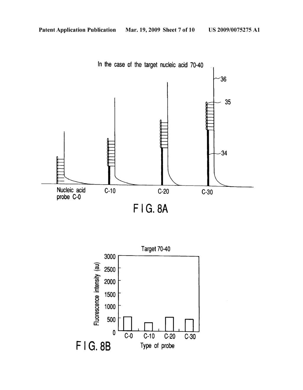 NUCLEIC ACID PROBE-IMMOBILIZED SUBSTRATE AND METHOD OF DETECTING THE PRESENCE OF TARGET NUCLEIC ACID BY USING THE SAME - diagram, schematic, and image 08