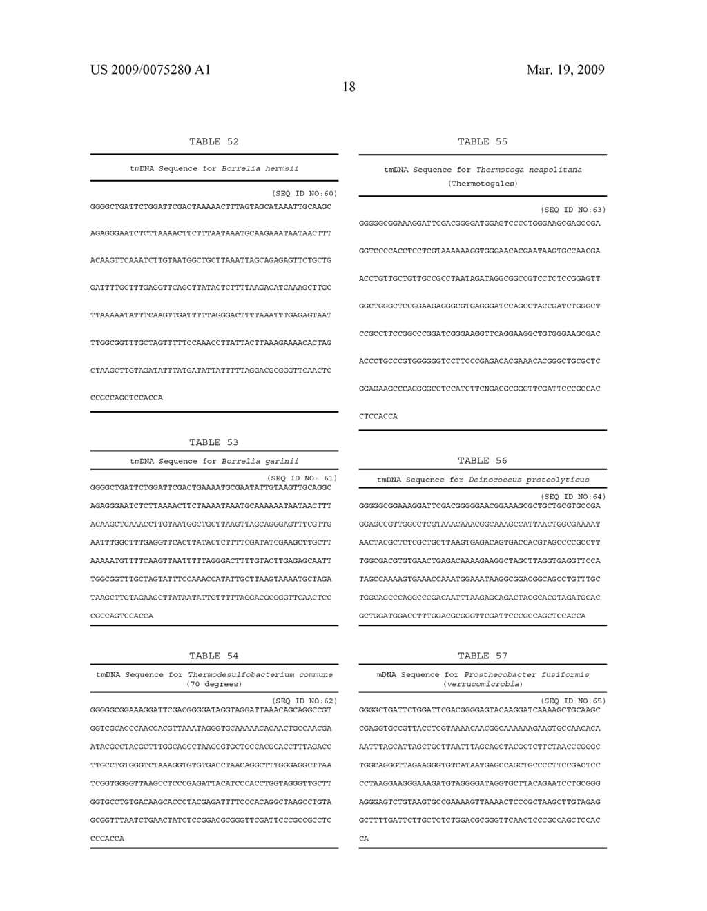 EUBACTERIAL tmRNA SEQUENCES AND USES THEREOF - diagram, schematic, and image 43