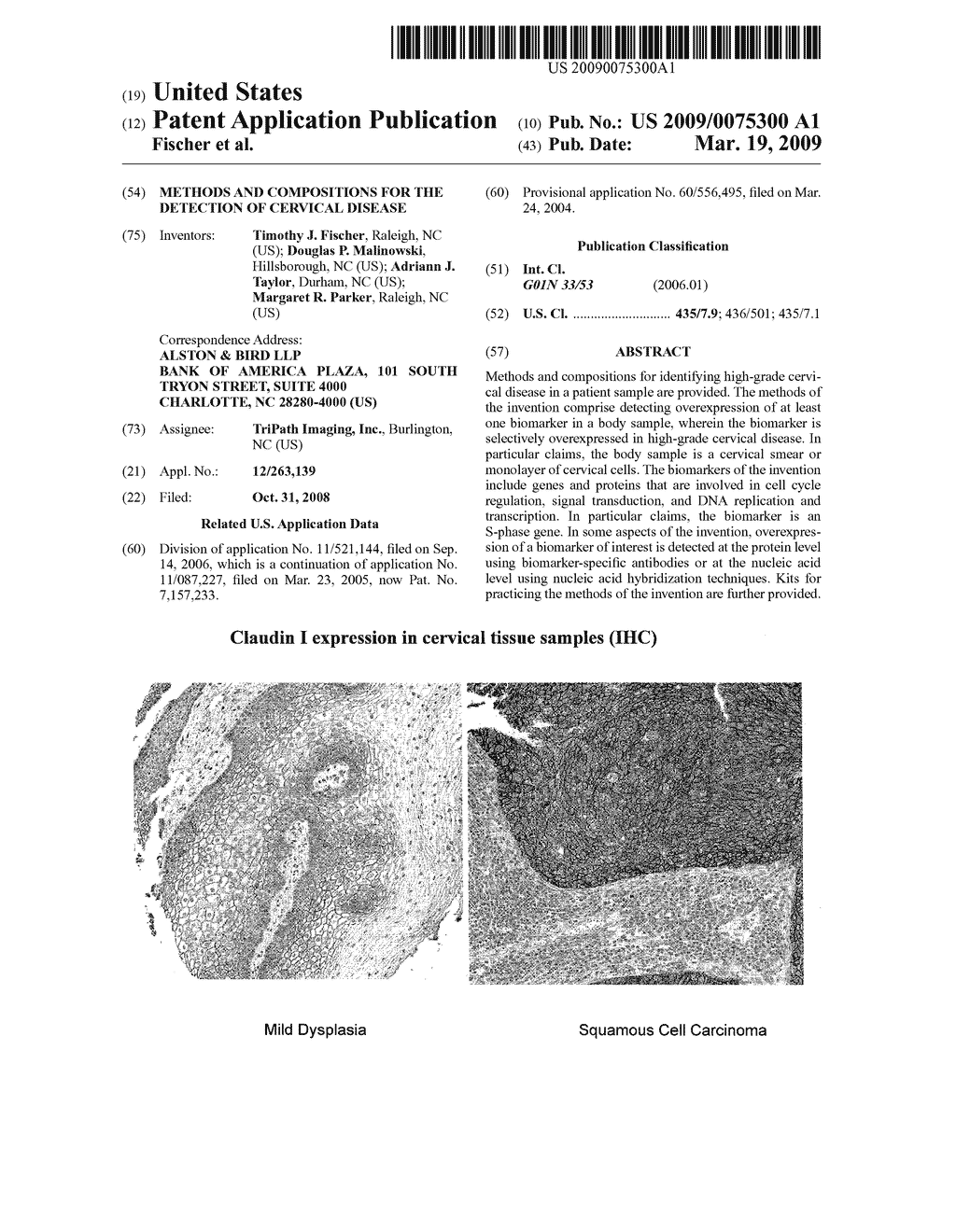 METHODS AND COMPOSITIONS FOR THE DETECTION OF CERVICAL DISEASE - diagram, schematic, and image 01