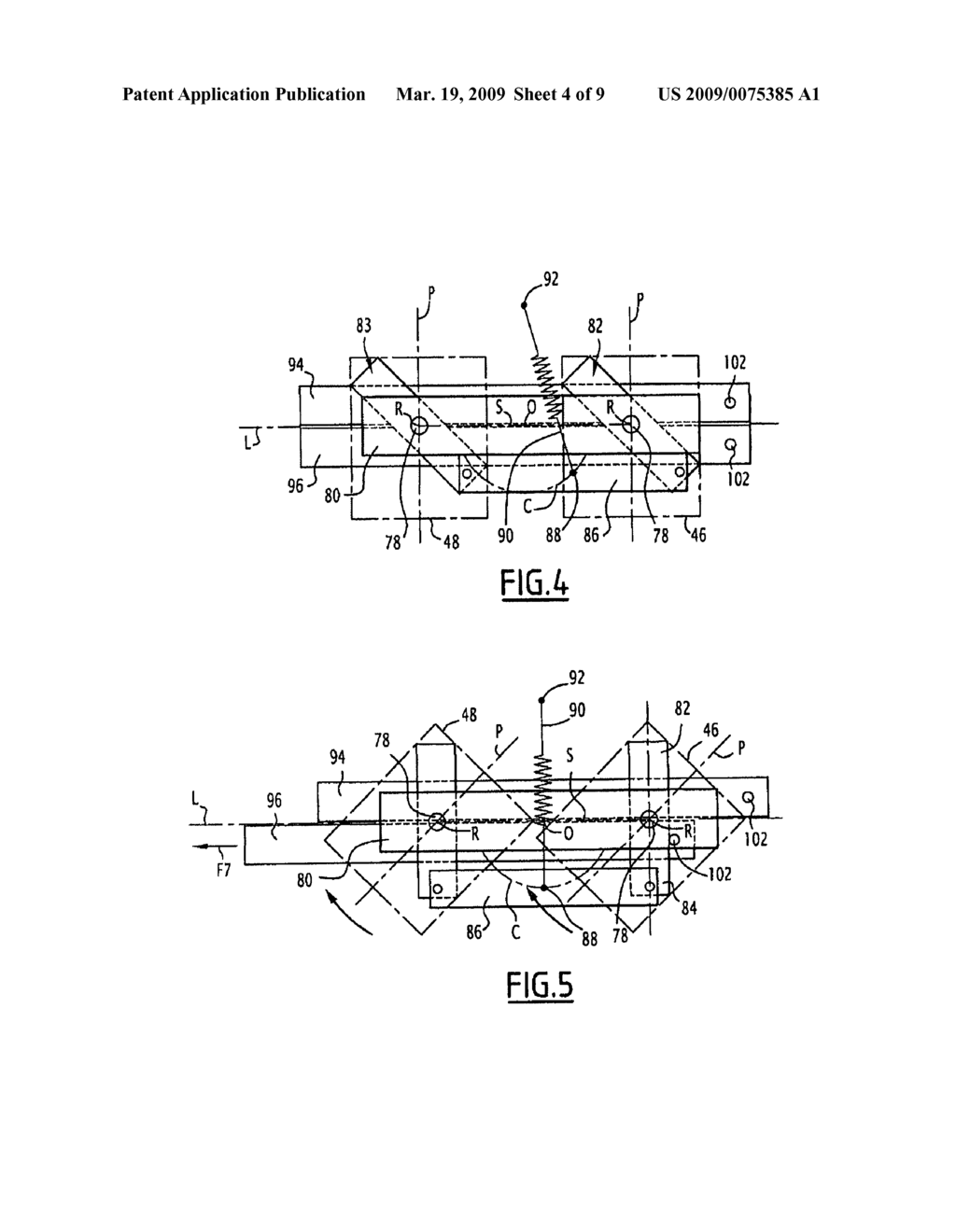 Reaction vessel support having pivoting plates, an analyzing device comprising a support of this type, and corresponding analysis method - diagram, schematic, and image 05