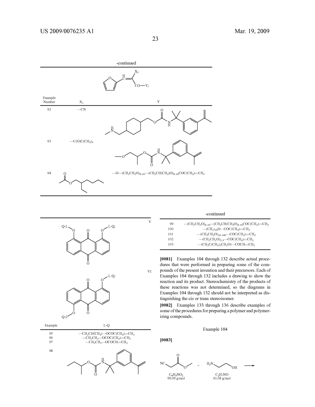 COPOLYMERIZABLE METHINE AND ANTHRAQUINONE COMPOUNDS AND ARTICLES CONTAINING THEM - diagram, schematic, and image 24