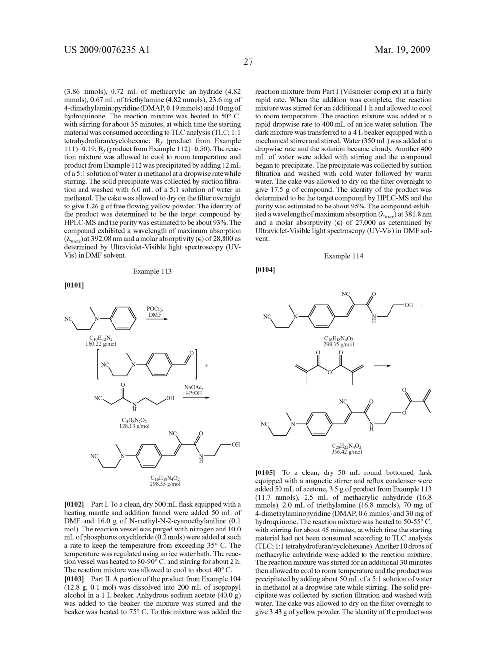 COPOLYMERIZABLE METHINE AND ANTHRAQUINONE COMPOUNDS AND ARTICLES CONTAINING THEM - diagram, schematic, and image 28