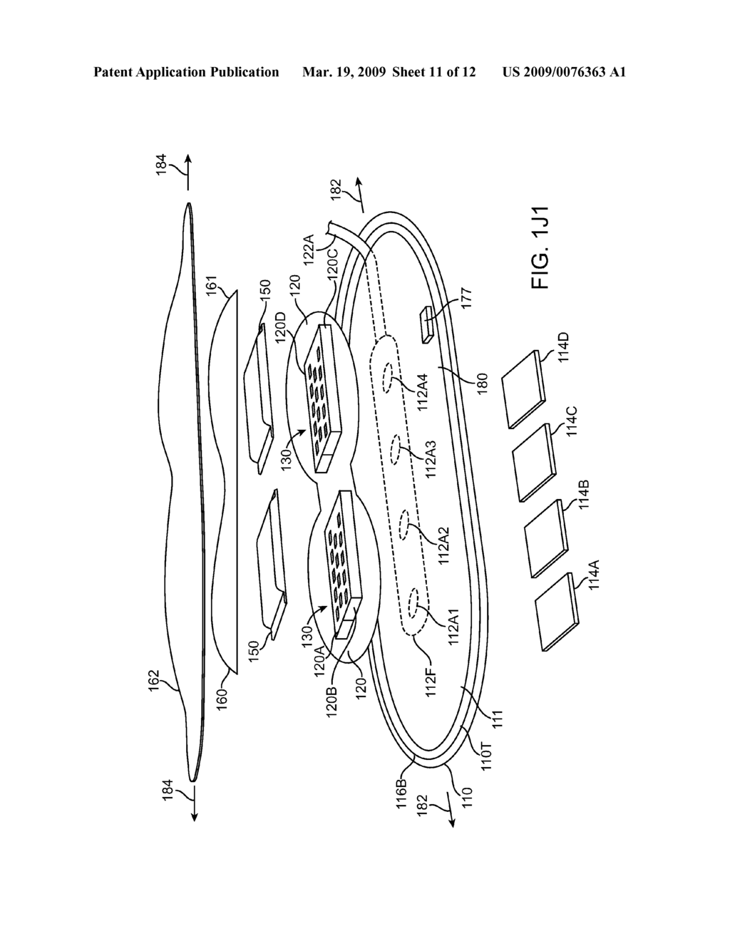 Adherent Device with Multiple Physiological Sensors - diagram, schematic, and image 12