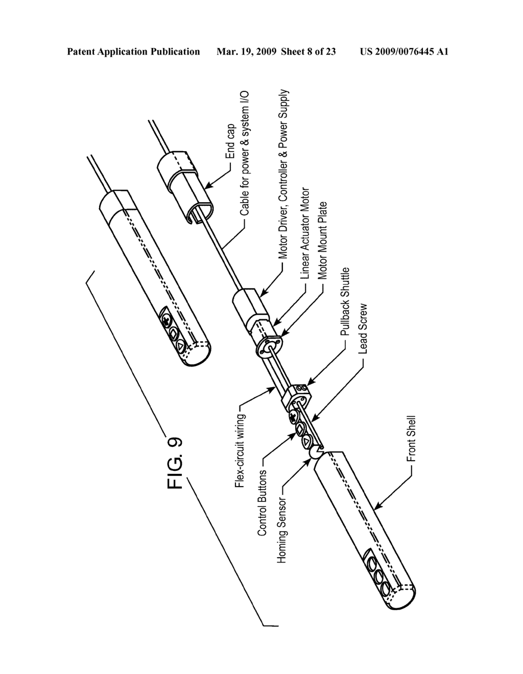 Sterile catheter pullback mechanism assemblies - diagram, schematic, and image 09