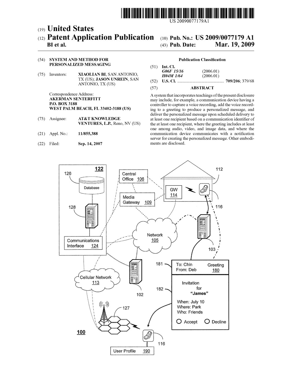 SYSTEM AND METHOD FOR PERSONALIZED MESSAGING - diagram, schematic, and image 01