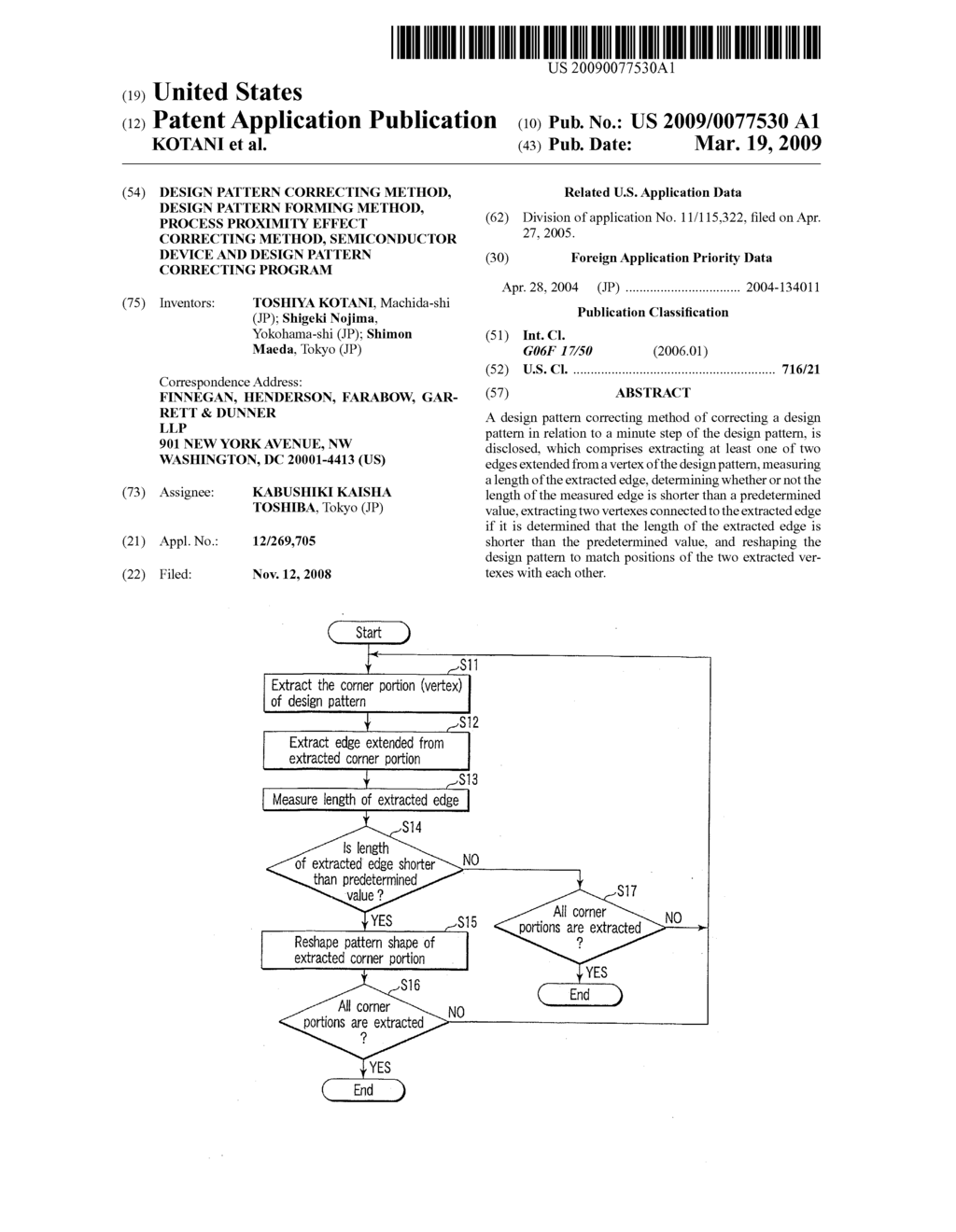 DESIGN PATTERN CORRECTING METHOD, DESIGN PATTERN FORMING METHOD, PROCESS PROXIMITY EFFECT CORRECTING METHOD, SEMICONDUCTOR DEVICE AND DESIGN PATTERN CORRECTING PROGRAM - diagram, schematic, and image 01