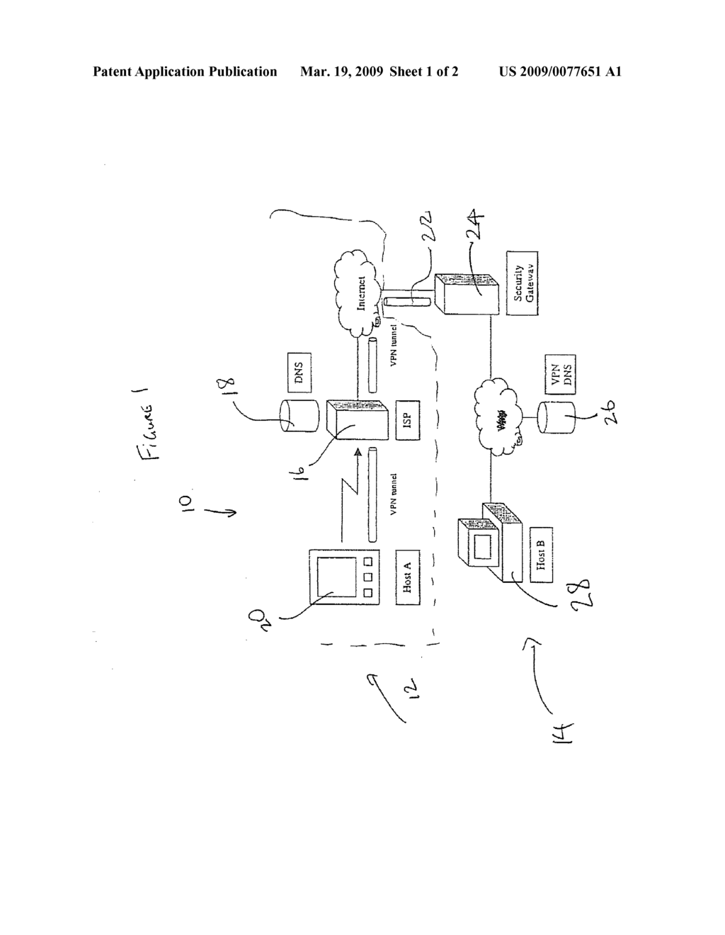 METHOD AND APPARATUS FOR RESOLVING A WEB SITE ADDRESS WHEN CONNECTED WITH A VIRTUAL PRIVATE NETWORK (VPN) - diagram, schematic, and image 02