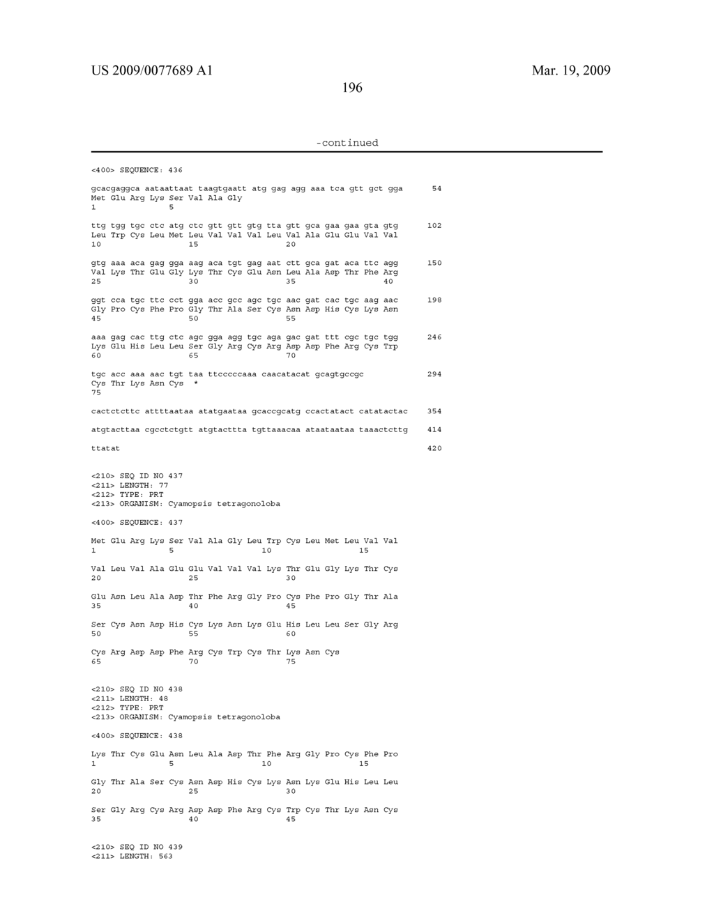 DEFENSIN POLYNUCLEOTIDES AND METHODS OF USE - diagram, schematic, and image 198