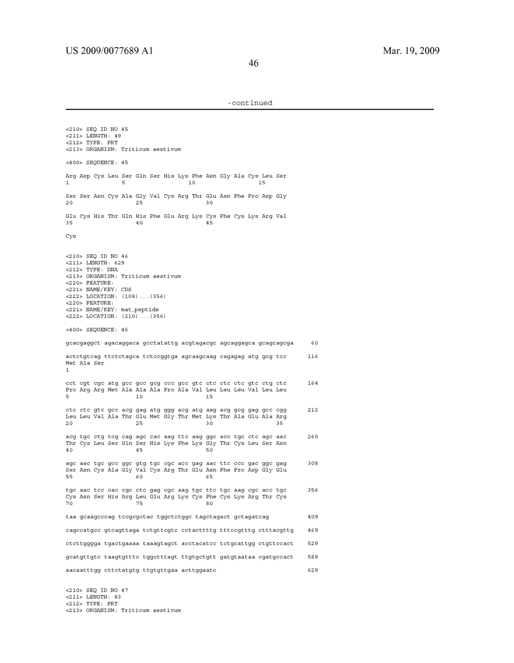 DEFENSIN POLYNUCLEOTIDES AND METHODS OF USE - diagram, schematic, and image 48