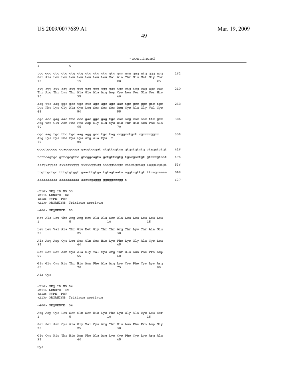 DEFENSIN POLYNUCLEOTIDES AND METHODS OF USE - diagram, schematic, and image 51