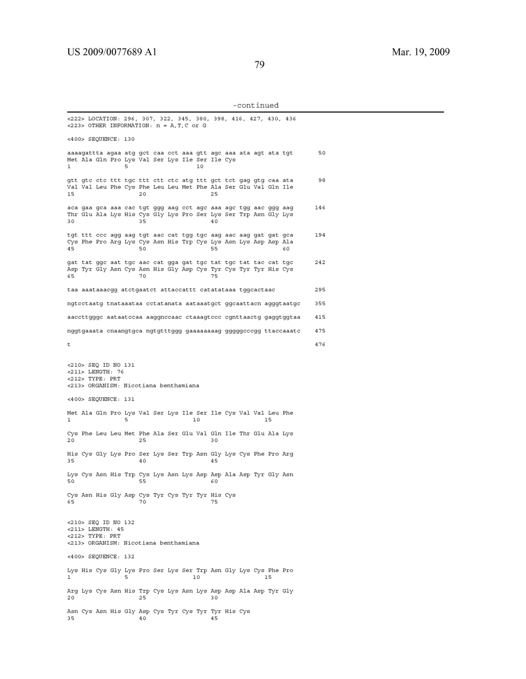 DEFENSIN POLYNUCLEOTIDES AND METHODS OF USE - diagram, schematic, and image 81