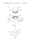 Package structure with replaceable element for light emitting diode diagram and image