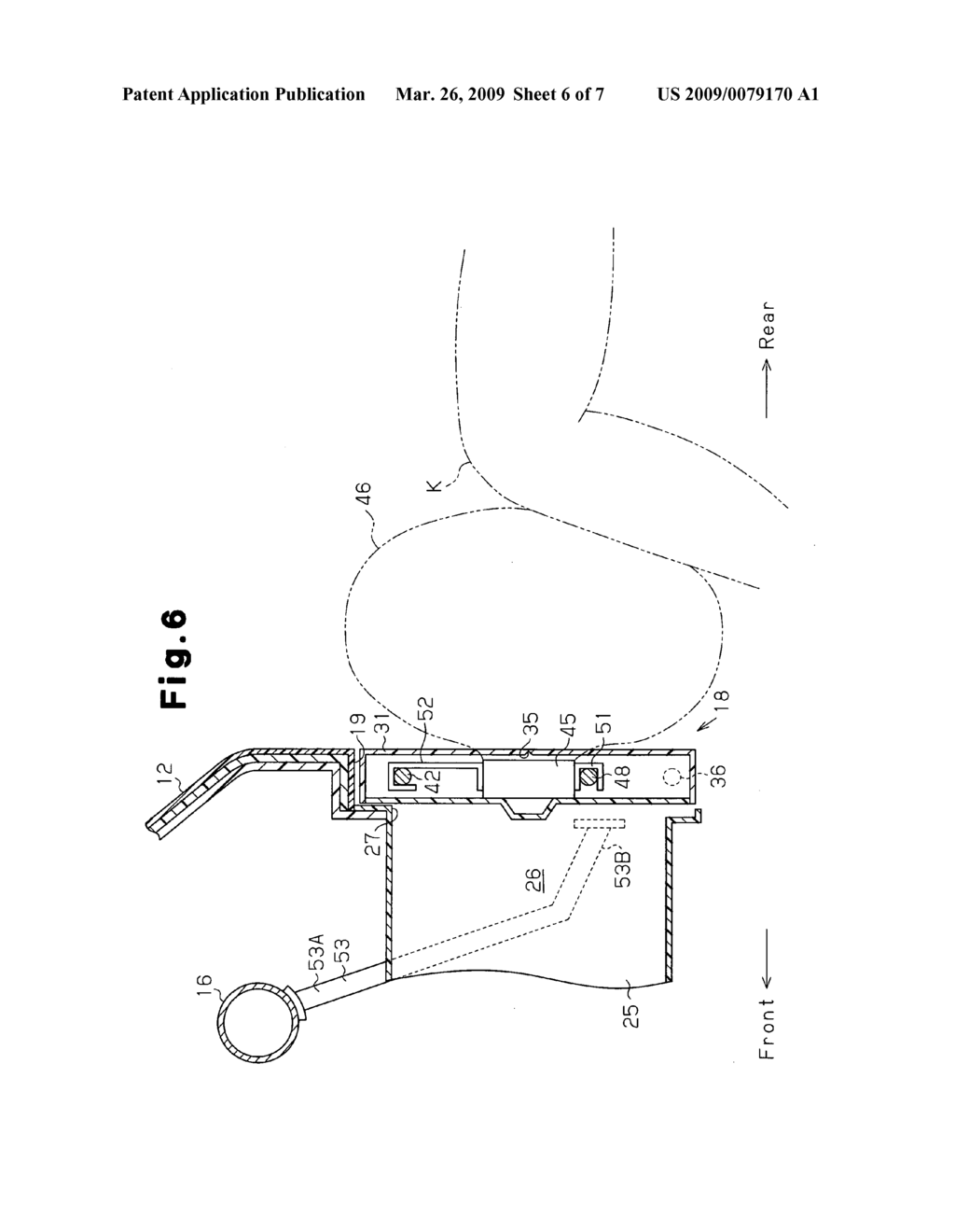 Airbag apparatus for protecting knee - diagram, schematic, and image 07