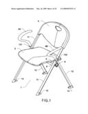 STRUCTURE OF CHAIR CAPABLE OF BEING STACKED VERTICALLY AND HORIZONTALLY diagram and image