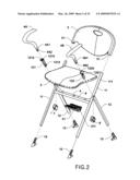 STRUCTURE OF CHAIR CAPABLE OF BEING STACKED VERTICALLY AND HORIZONTALLY diagram and image