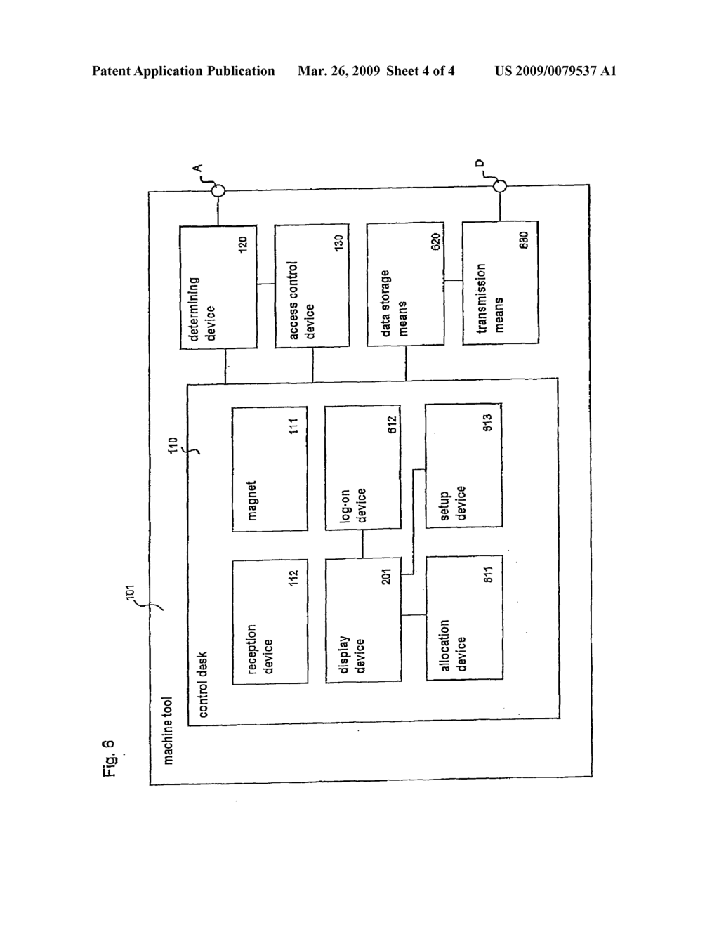 Machine tool comprising an access control device - diagram, schematic, and image 05