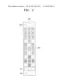 METHOD FOR INPUTTING USER COMMAND AND VIDEO APPARATUS AND INPUT APPARATUS EMPLOYING THE SAME diagram and image