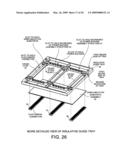 Stackable self-aligning insulative guide tray for holding semiconductor substrates diagram and image