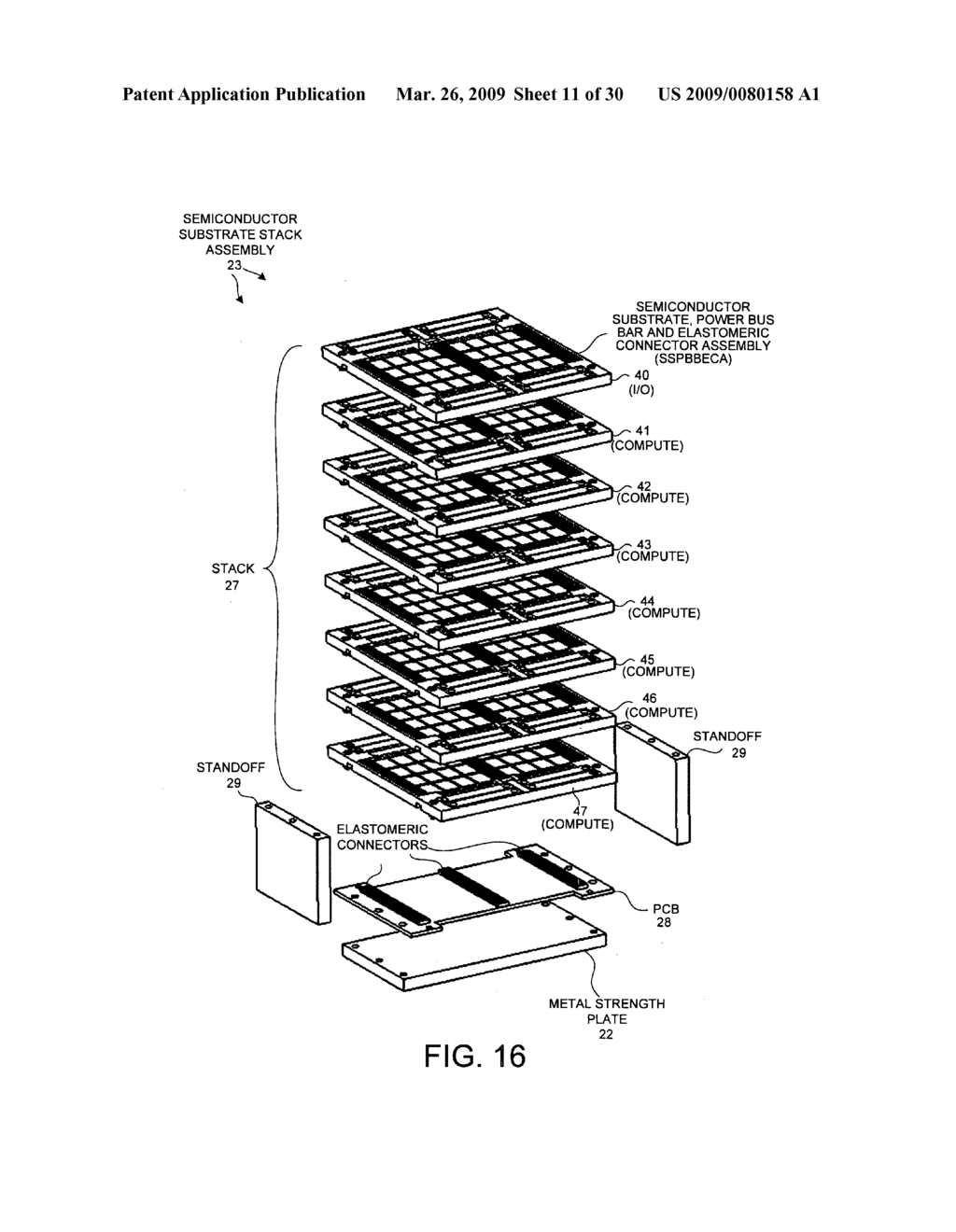 Comb-shaped power bus bar assembly structure having integrated capacitors - diagram, schematic, and image 12