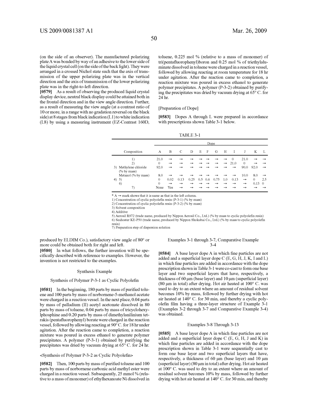 Method of Producing Cyclic Polyolefin Film, Cyclic Polyolefin Film Produced by the Production Method, Method of Preparing Liquid Dispersion of Fine Particles, Liquid Dispersion of Fine Particles and Method of Preparing Dope - diagram, schematic, and image 53