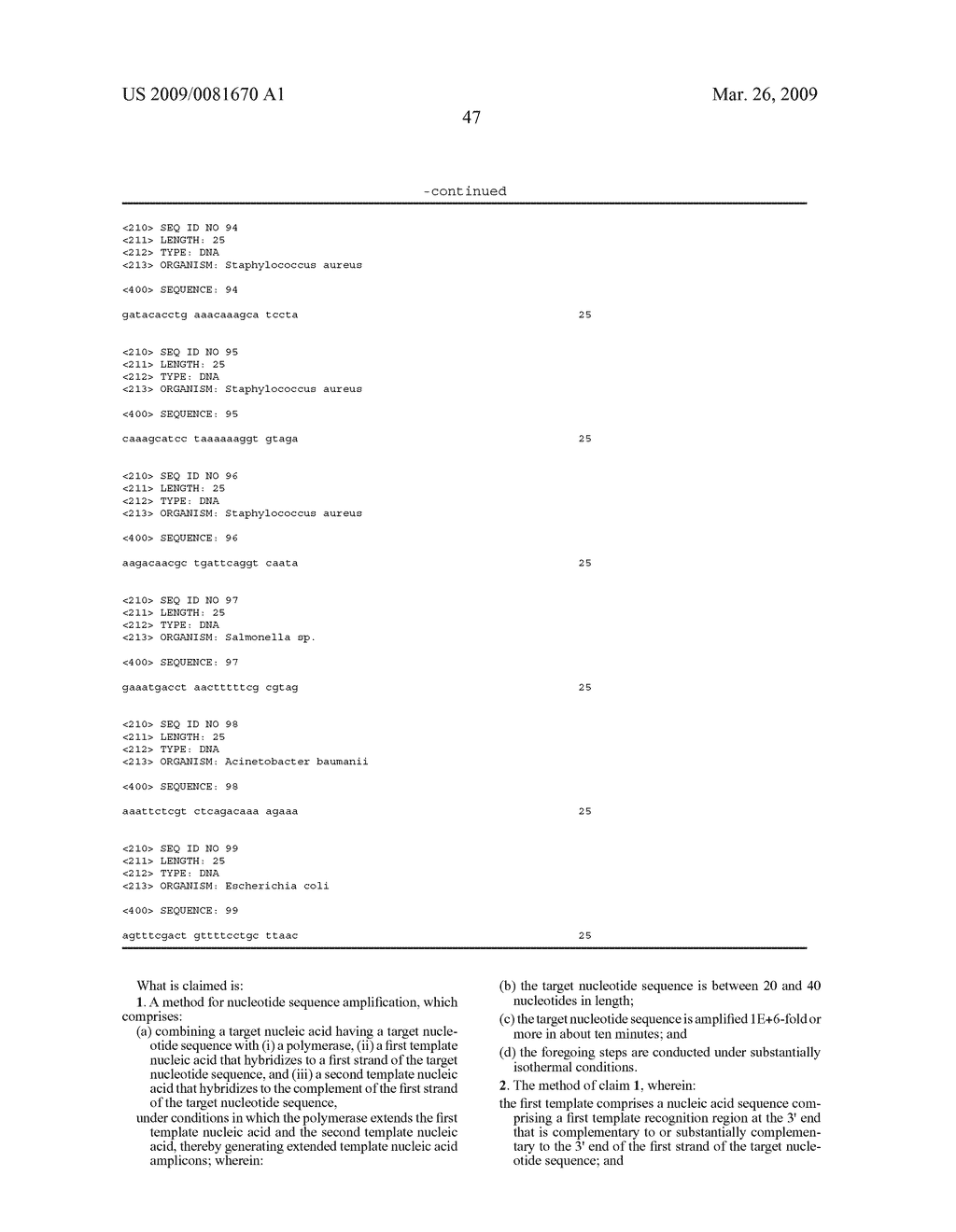 NICKING AND EXTENSION AMPLIFICATION REACTION FOR THE EXPONENTIAL AMPLIFICATION OF NUCLEIC ACIDS - diagram, schematic, and image 82