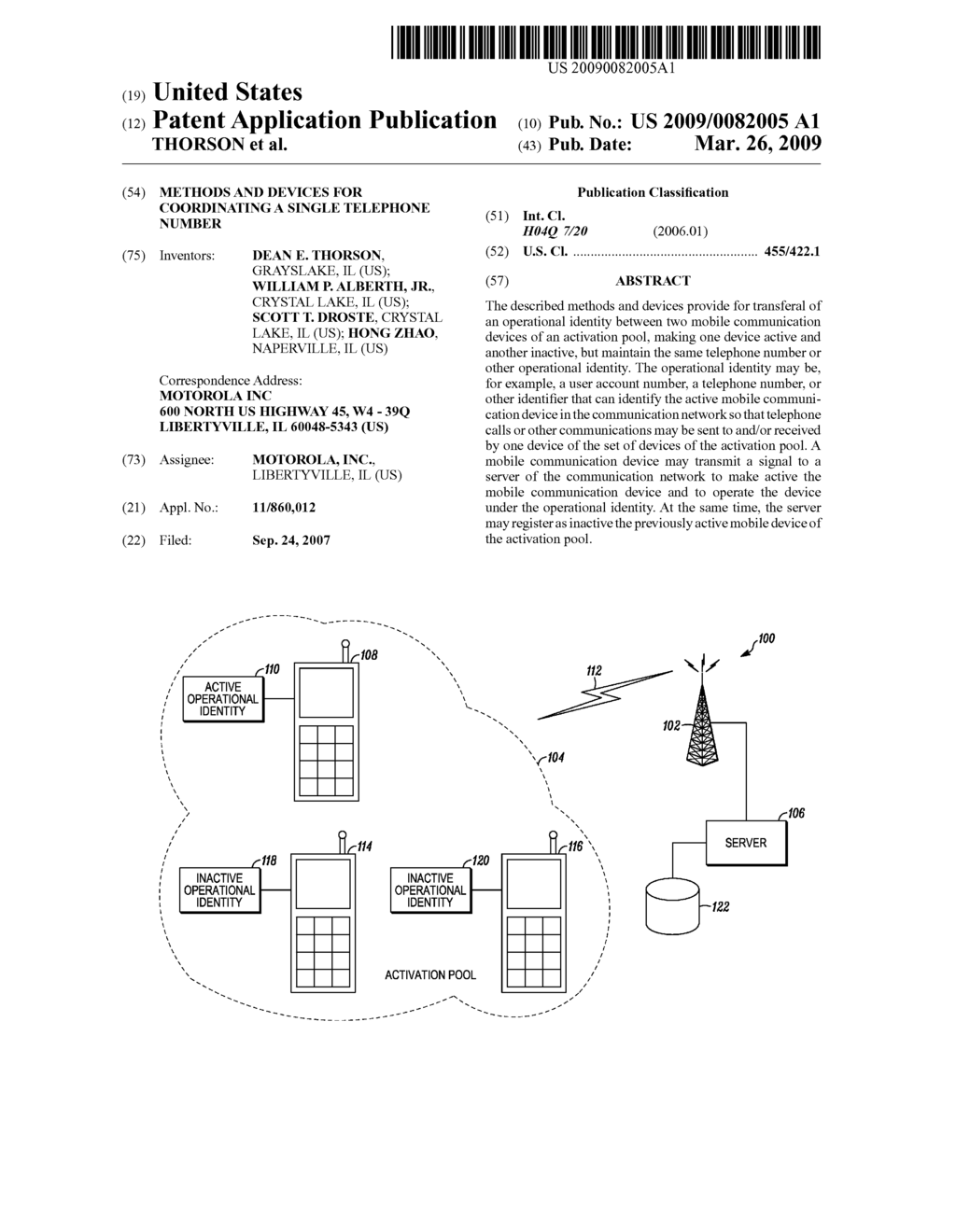 METHODS AND DEVICES FOR COORDINATING A SINGLE TELEPHONE NUMBER - diagram, schematic, and image 01