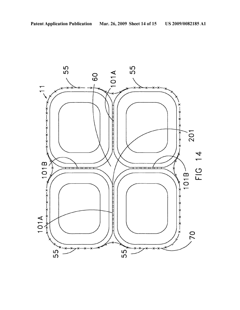 MULTI-CELLULAR CONTAINER WITH CUT-SCORE - diagram, schematic, and image 15